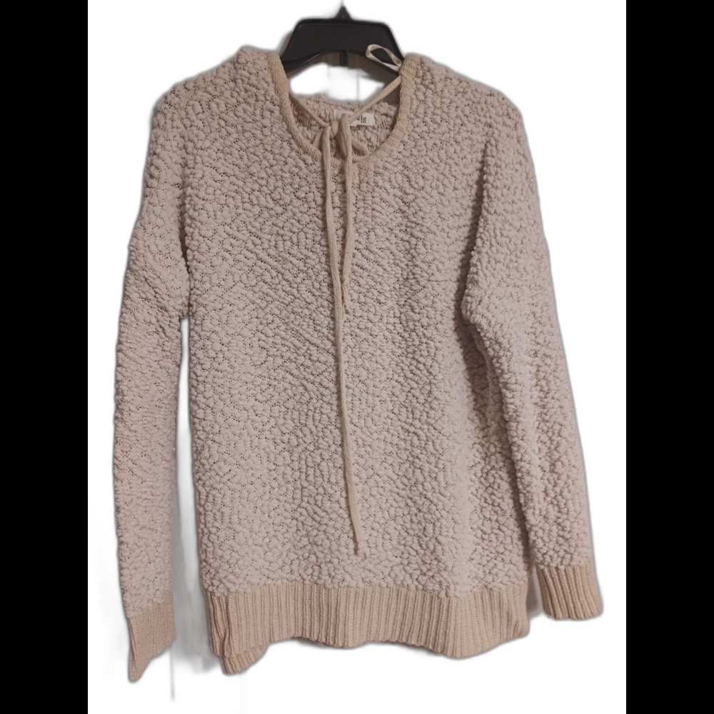 Women's Miracle Long Sleeve Cream Hooded Sweater Size M/L